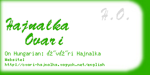 hajnalka ovari business card